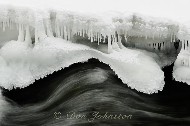 Ice formations along Junction Creek
